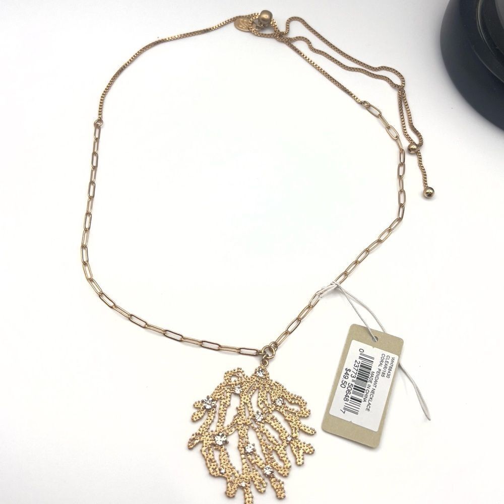 Tommy bahama coral pendant necklace in brush gold